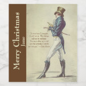 Jane Austen Mr Darcy Étiquette de vin personnalisé (Étiquettes simples)