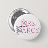 Jane Austen Mrs Darcy Gift Ronde Button 5,7 Cm (Voorkant /achterkant)