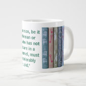 Jane Austen Novel Quote (green) Extra Grote Beker (Voorkant rechts)