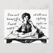 Jane Austen "On Writing" Citation Carte Postale (Devant)