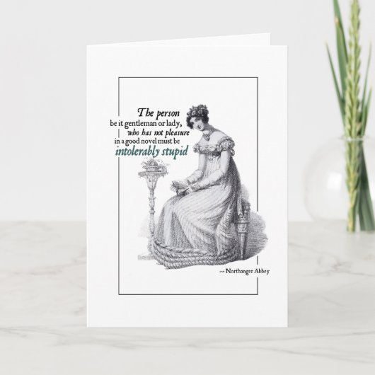 Jane Austen Onverdraaglijk Domme Wenskaarten Kaart (Voorkant)