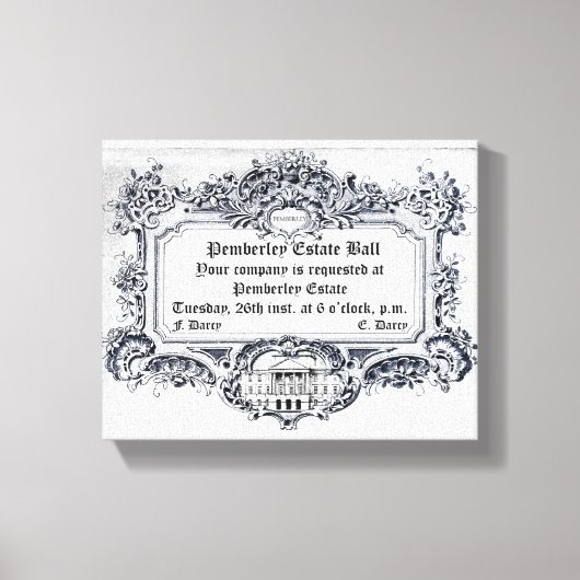 Jane Austen: Pemberley Estate Ball Canvas Afdruk (Voorkant)