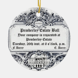 Jane Austen: Pemberley Estate Ball Keramisch Ornament
