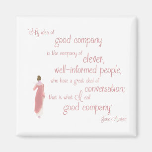Jane Austen Persuasion Good Company Quote Magneet