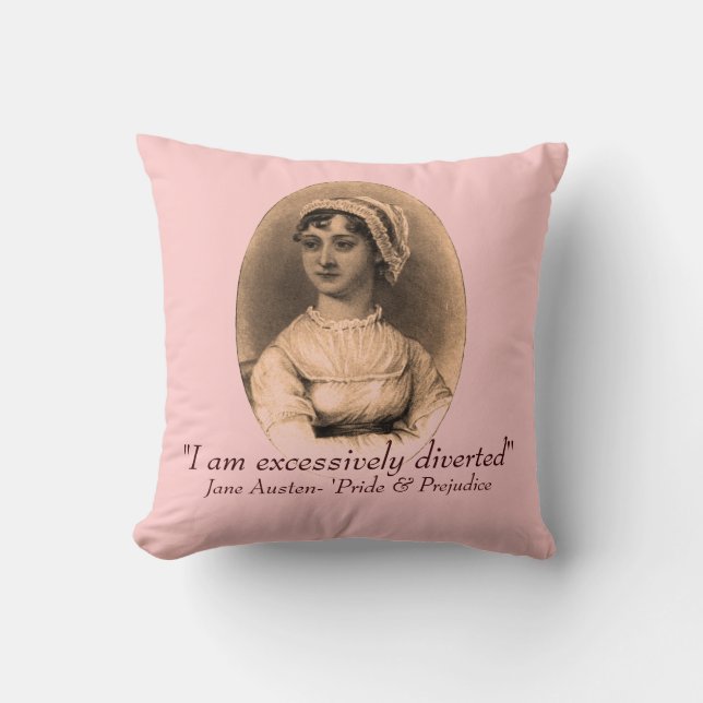 Jane Austen Pillow Kussen (Voorkant)