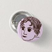 Jane Austen Pin Ronde Button 3,2 Cm (Voorkant /achterkant)