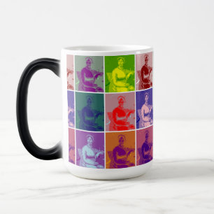 Jane Austen pop art coloré Magic Coffee Mug