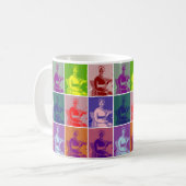 Jane Austen pop kunst kleurrijk Koffiemok (Voorkant links)