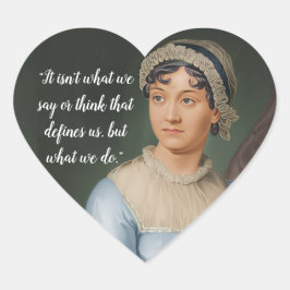 Jane Austen portrait and quote Hart Sticker