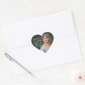 Jane Austen portrait and quote Hart Sticker (Envelop)