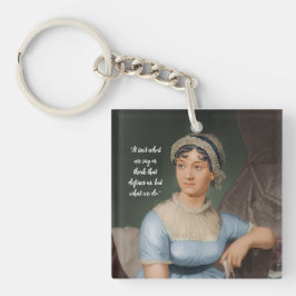 Jane Austen portrait and quote Sleutelhanger