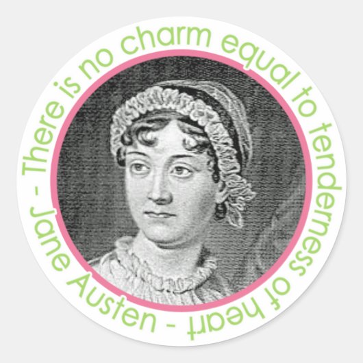 Jane Austen Portrait Avec Stickers Citation (Devant)