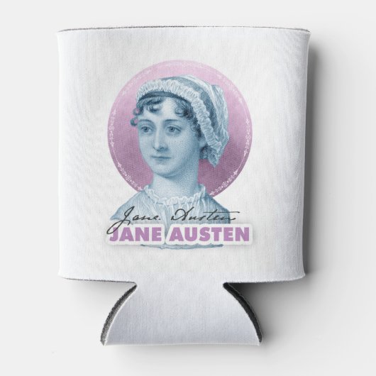 Jane Austen Portrait en Signature Pink Blikjeskoeler (Voorkant)