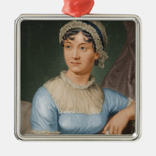 Jane Austen Portrait Kerstfeestdag Metalen Ornament