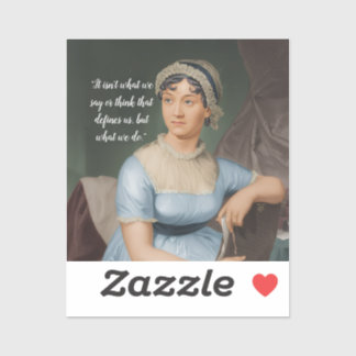 Jane Austen portret en citaat Sticker