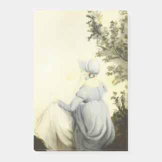 Jane Austen-portret in waterverf Post-it® Notes