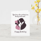 Jane Austen Pride and Prejudice Birthday  Kaart (Gele Bloem)