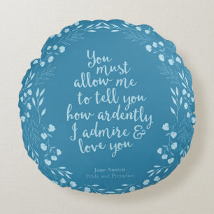 Jane Austen Pride and Prejudice Bloemrijke Liefde Rond Kussen