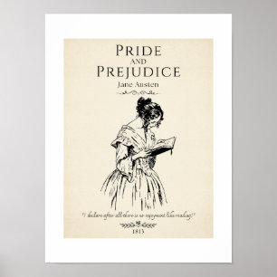 Jane Austen Pride and Prejudice Literatuur Citaten Poster
