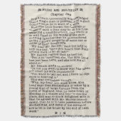 Jane Austen Pride en het Citaat van de Literatuur Deken (Voorkant Verticaal)