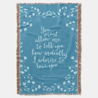 Jane Austen Pride en Prejudice Floral Love Deken