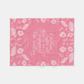 Jane Austen Pride & Prejudice Floral Bookish Quote Fleece Deken (Voorkant (Horizontaal))