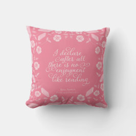 Jane Austen Pride & Prejudice Floral Bookish Quote Kussen