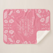 Jane Austen Pride & Prejudice Floral Bookish Quote Sherpa Deken (Voorkant (horizontaal))