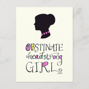 Jane Austen Pride & Prejudice Hand Lettered Briefkaart