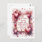 Jane Austen Quote - Als ik minder van je hield Bri Briefkaart (Voorkant / Achterkant)