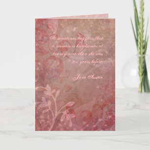 Jane Austen Quote Birthday Kaart GEPERSONALISEERD