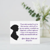 Jane Austen Quote Briefkaart (Staand voorkant)