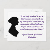 Jane Austen Quote Briefkaart (Voorkant / Achterkant)