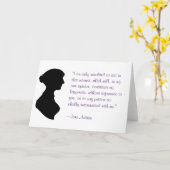 Jane Austen Quote Kaart (Gele Bloem)