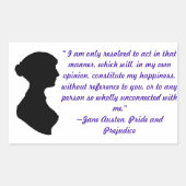 Jane Austen Quote Sticker (Voorkant)