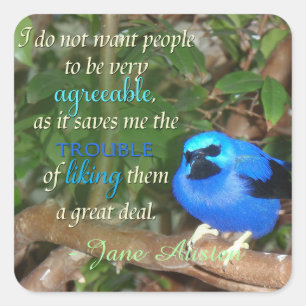 Jane Austen quote sticker