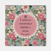 Jane Austen Quote with Vintage Flowers