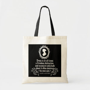 Jane Austen Quotes Romantic Book Club Pride en Tote Bag