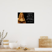 Jane Austen Reading quote Poster (Keuken)
