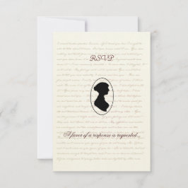 Jane Austen Regency Wedding RSVP-kaart RSVP Kaartje