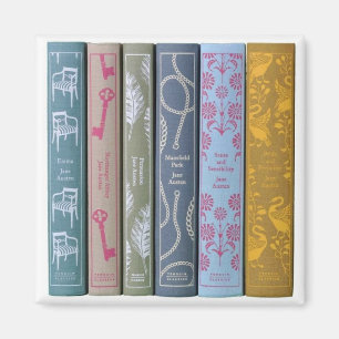 Jane Austen romans op een magneet