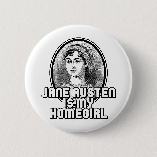 Jane Austen Ronde Button 5,7 Cm (Voorkant)