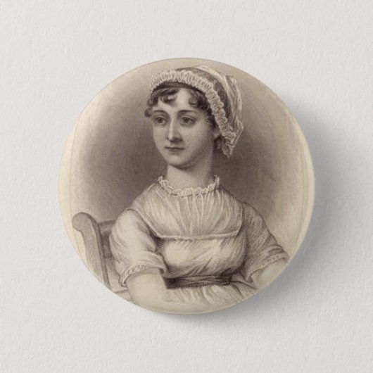 Jane Austen Ronde Button 5,7 Cm (Voorkant)