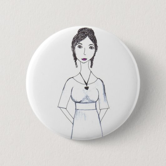Jane Austen Ronde Button 5,7 Cm (Voorkant)