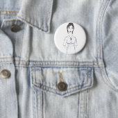 Jane Austen Ronde Button 5,7 Cm (In situ)