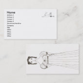 Jane Austen schrijft Visitekaartje (Voorkant / Achterkant)