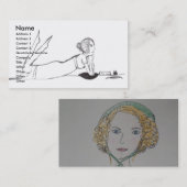 Jane Austen schrijft Visitekaartje (Voorkant / Achterkant)