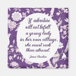 Jane Austen Seek Avontuur Quote Magnet Magneet