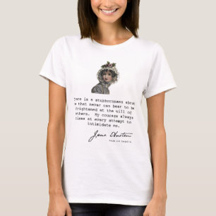 Jane Austen silhouette en een boek quote, T-shirt