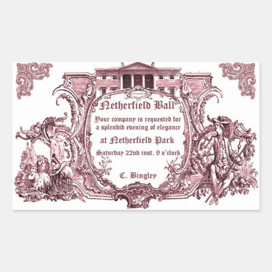 Jane Austen : Sticker à billes de Netherfield (Devant)